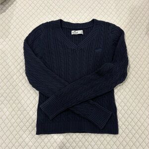 Hollister Navy Cable Knit Sweater